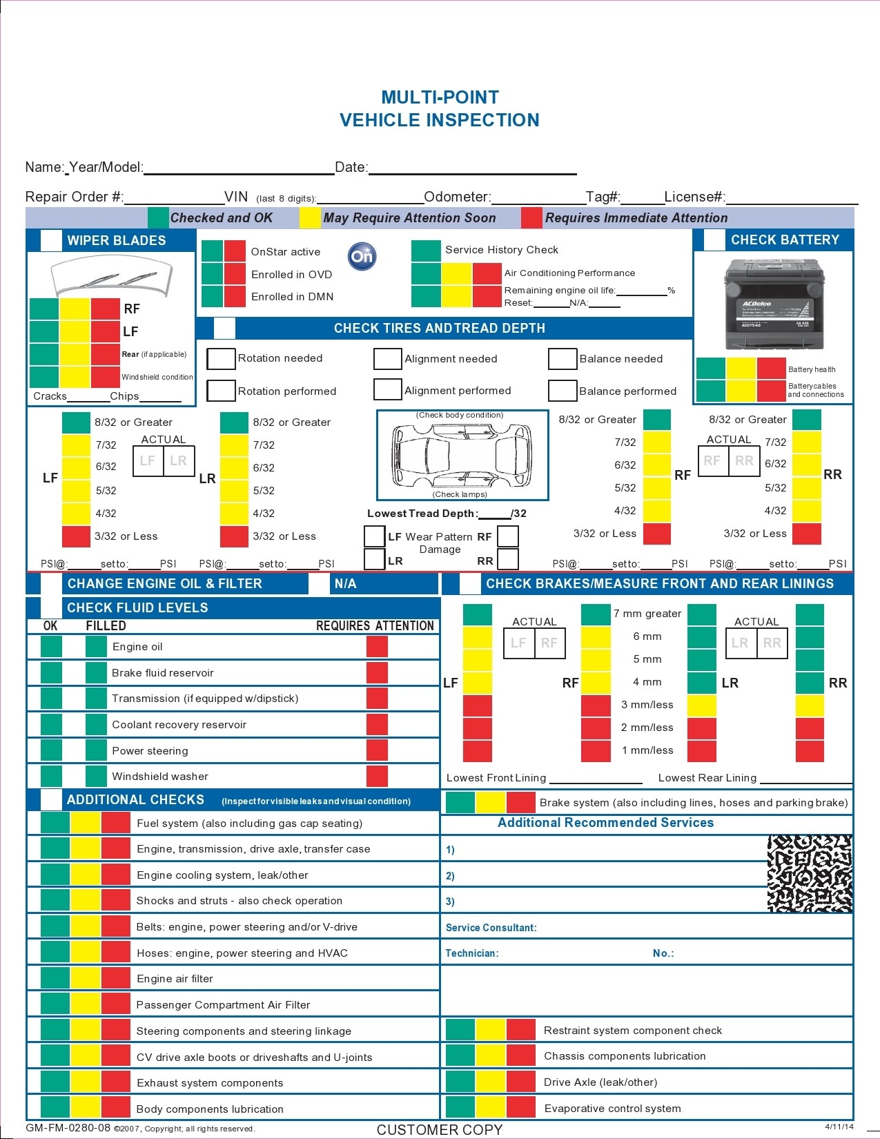 Free Printable Dot Inspection Forms