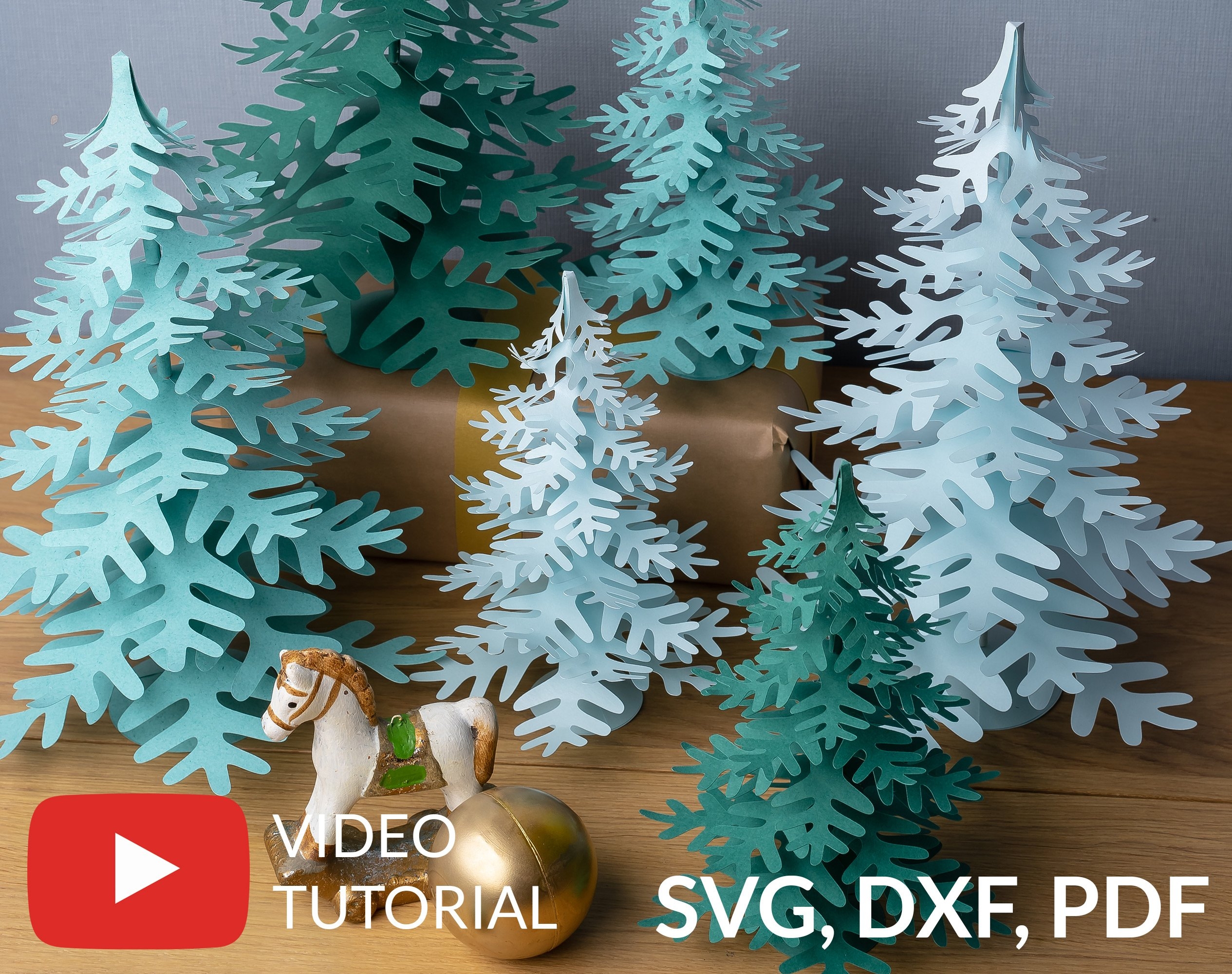 3D Christmas Tree SVG DIY Paper Christmas Tree Template