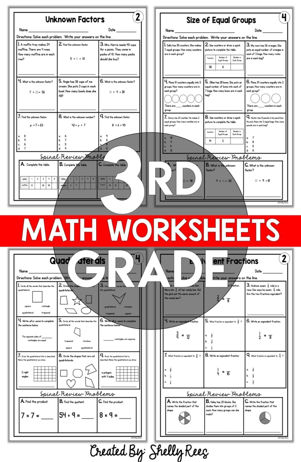 Free 3rd Grade Printable Worksheets