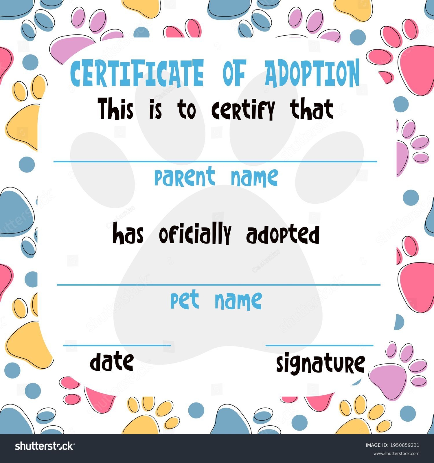 Free Printable Pet Adoption Forms