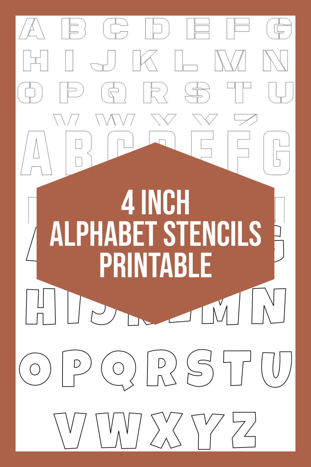 4 Inch Alphabet Stencils Printable Stencils Printables Free Worksheets Library