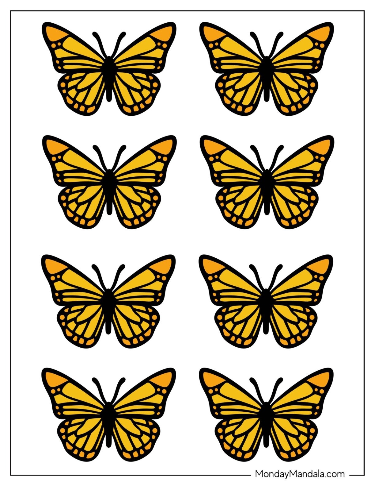 Free Printable Butterfly Stencils