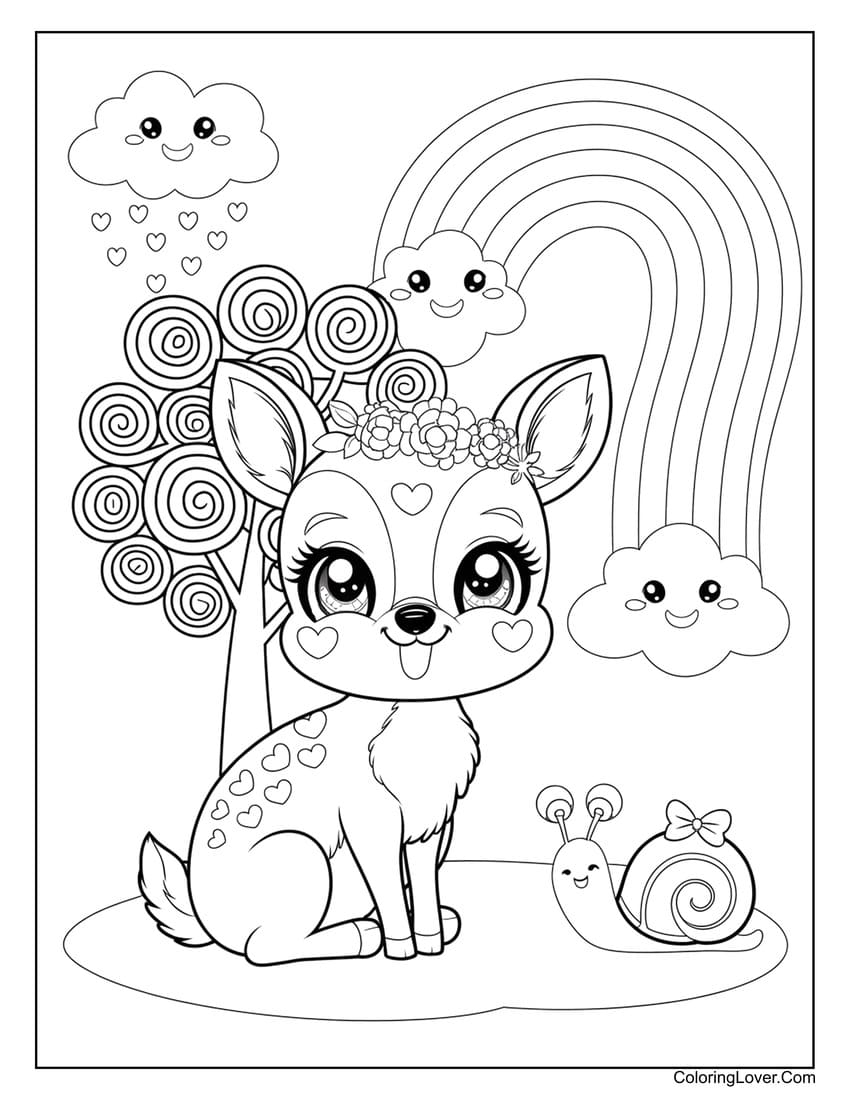 Free Printable Deer Coloring Pages