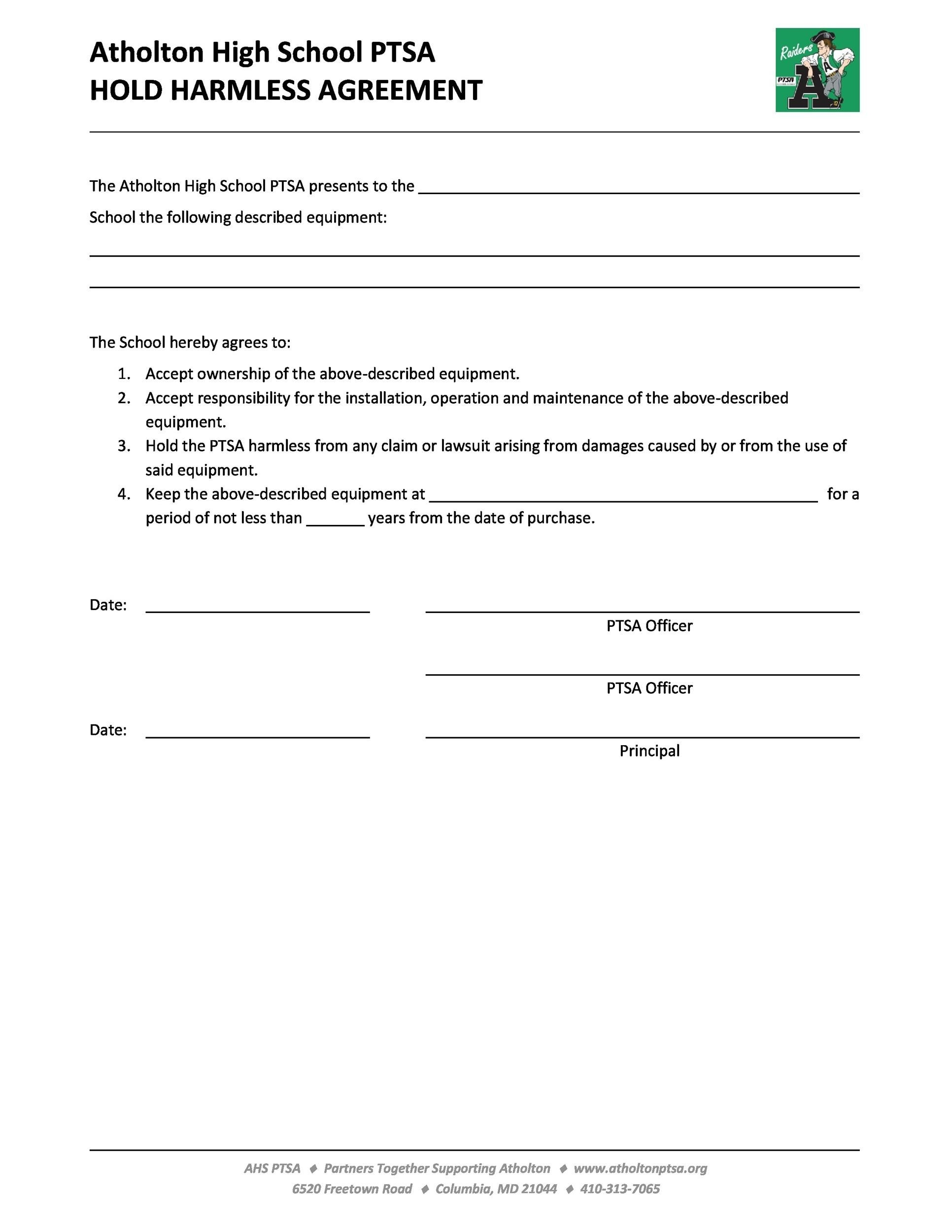 40 Hold Harmless Agreement Templates Free TemplateLab