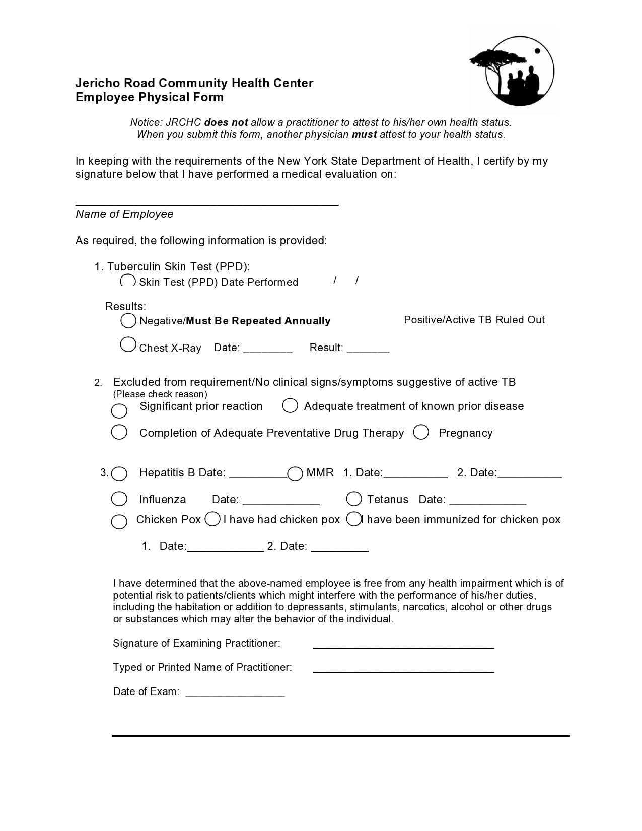 Free Printable Tb Forms