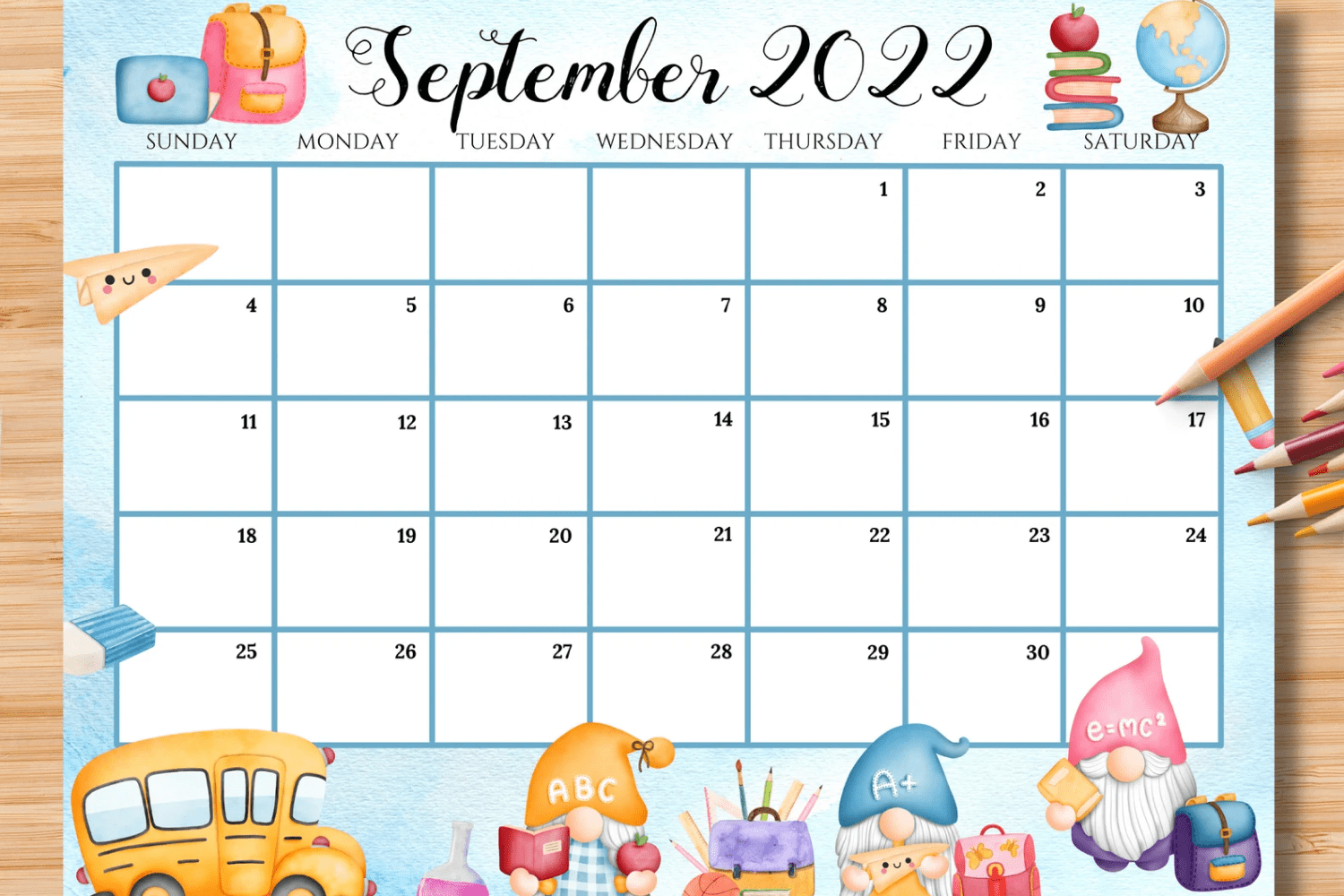 40 Printable September Calendars 2022 Free U0026 Premium
