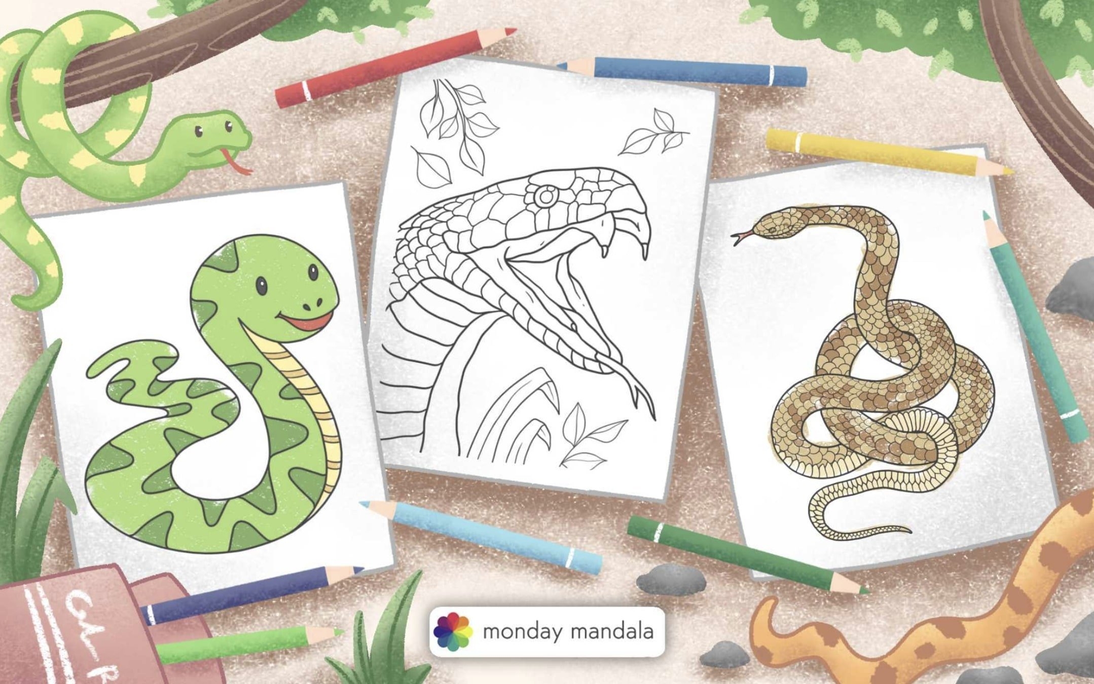 40 Snake Coloring Pages Free PDF Printables 