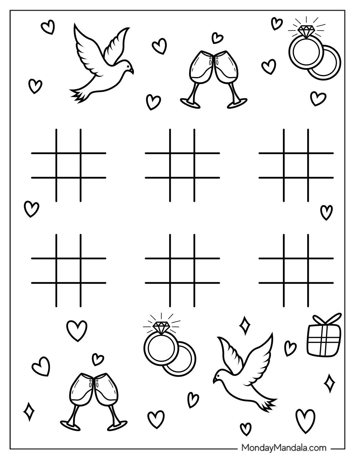 41 Wedding Coloring Pages Free PDF Printables 