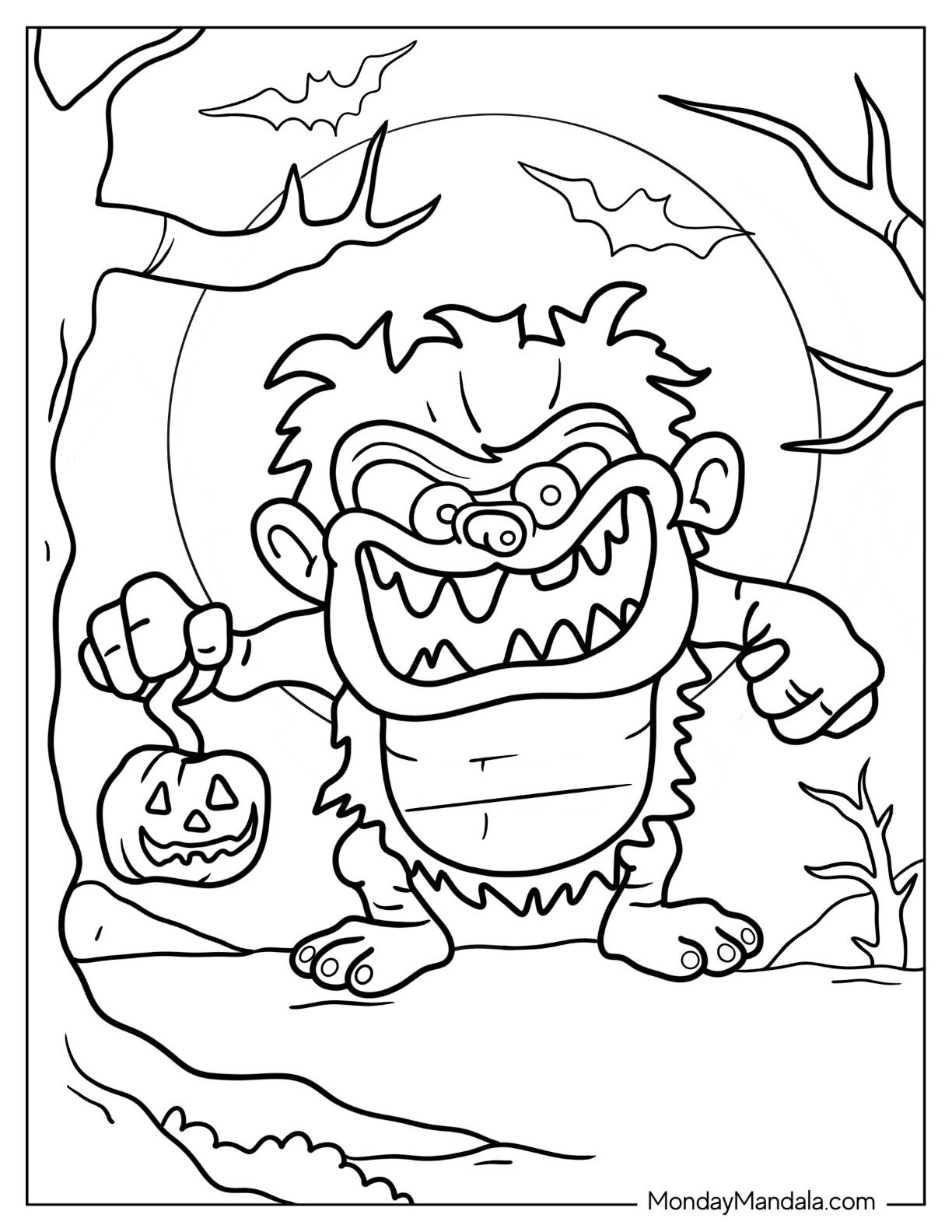 42 Monster Coloring Pages Free PDF Printables 
