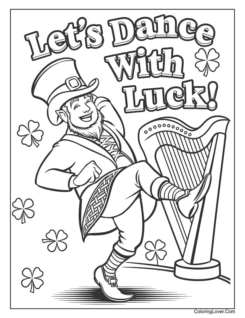 Free Printable Leprechaun Coloring Pages