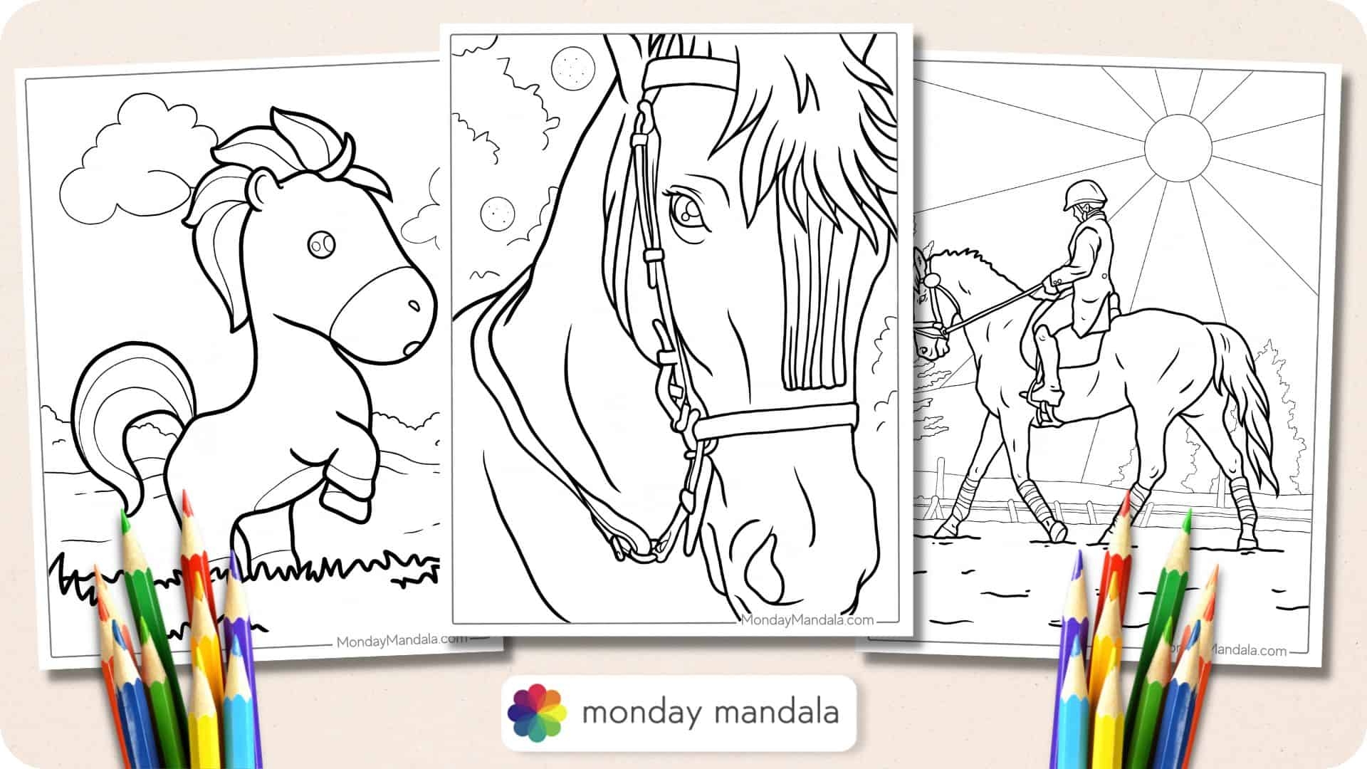 Free Printable Horse Pictures To Color