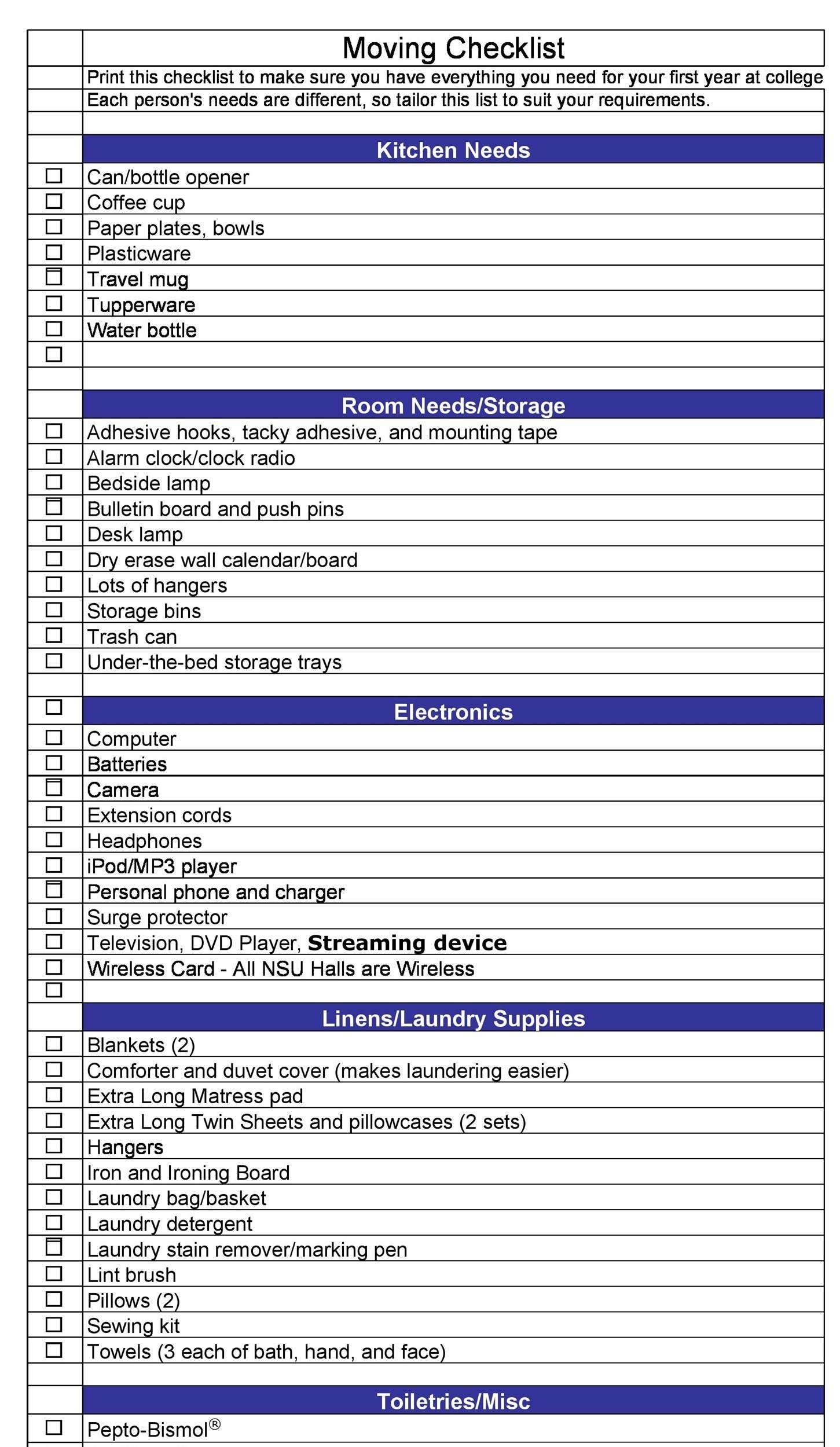 45 Great Moving Checklists Checklist For Moving In Out 