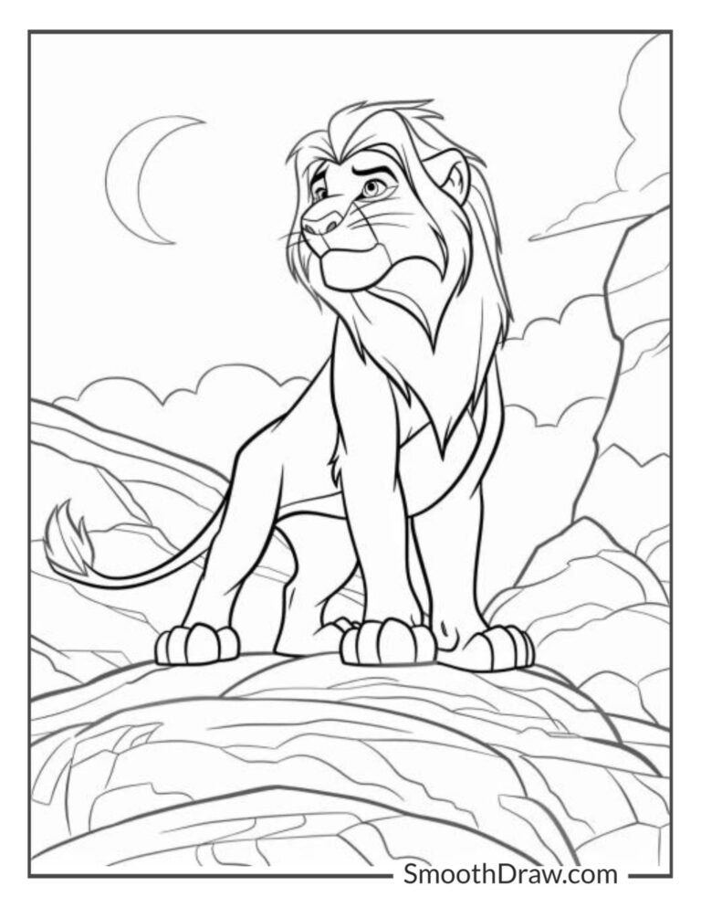 46 Lion Coloring Pages Lion King Cartoon U0026 Realistic Pages