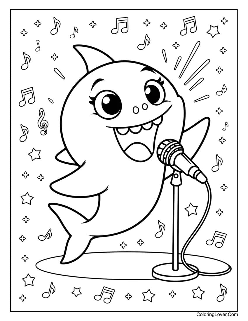 Free Printable Shark Colouring Pages