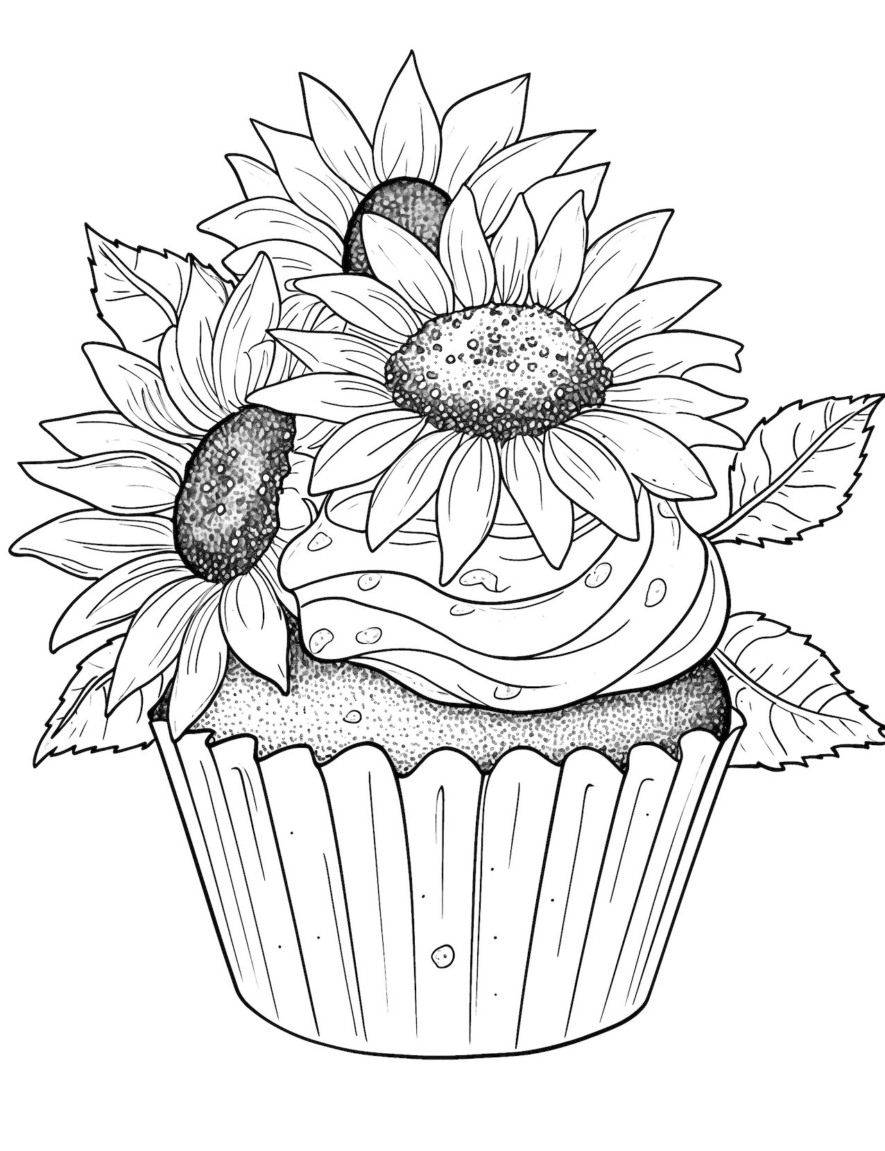 Free Printable Sunflower Coloring Pages
