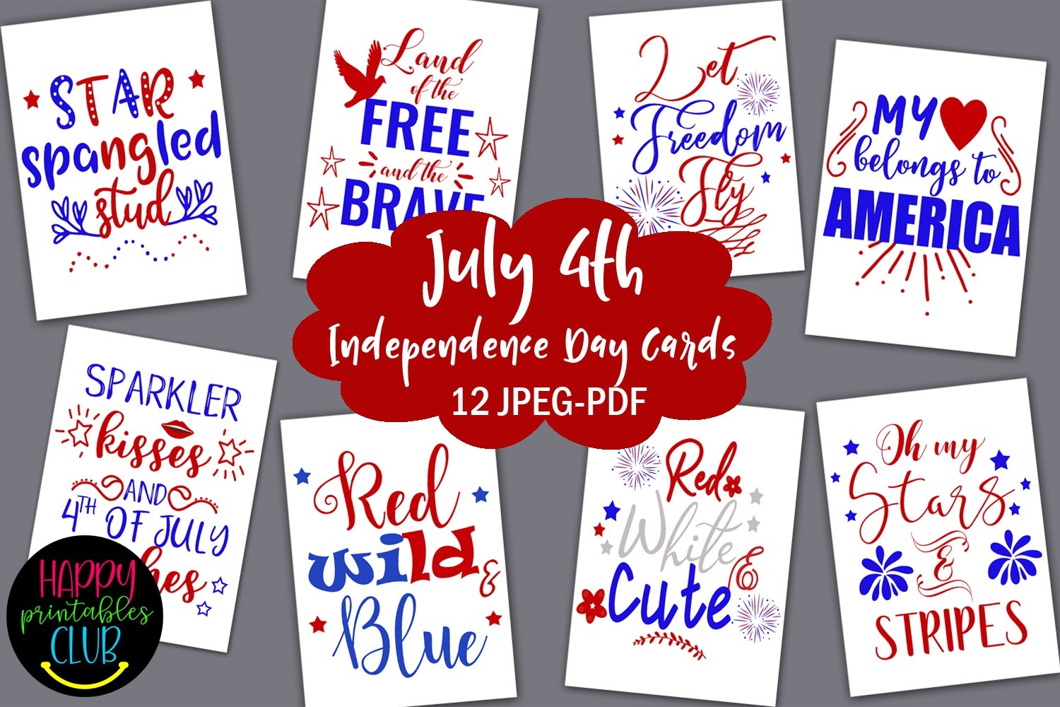 4th Of July Cards I Printable Independence Day Cards
