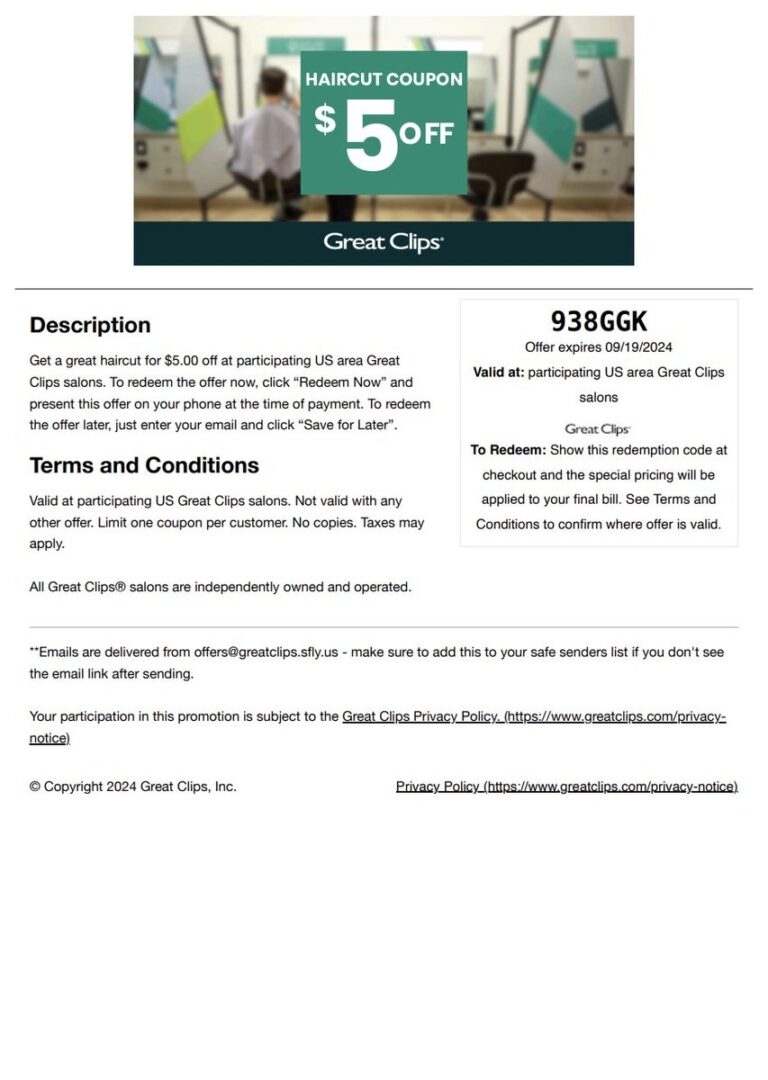  5 OFF Great Clips Online May Coupons 2025 On X 