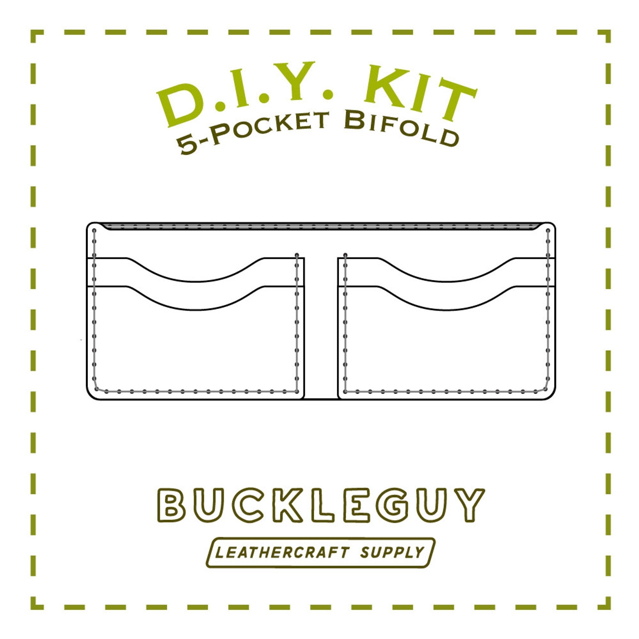 5 Pocket Bifold Wallet Pattern PDF Template Buckleguy