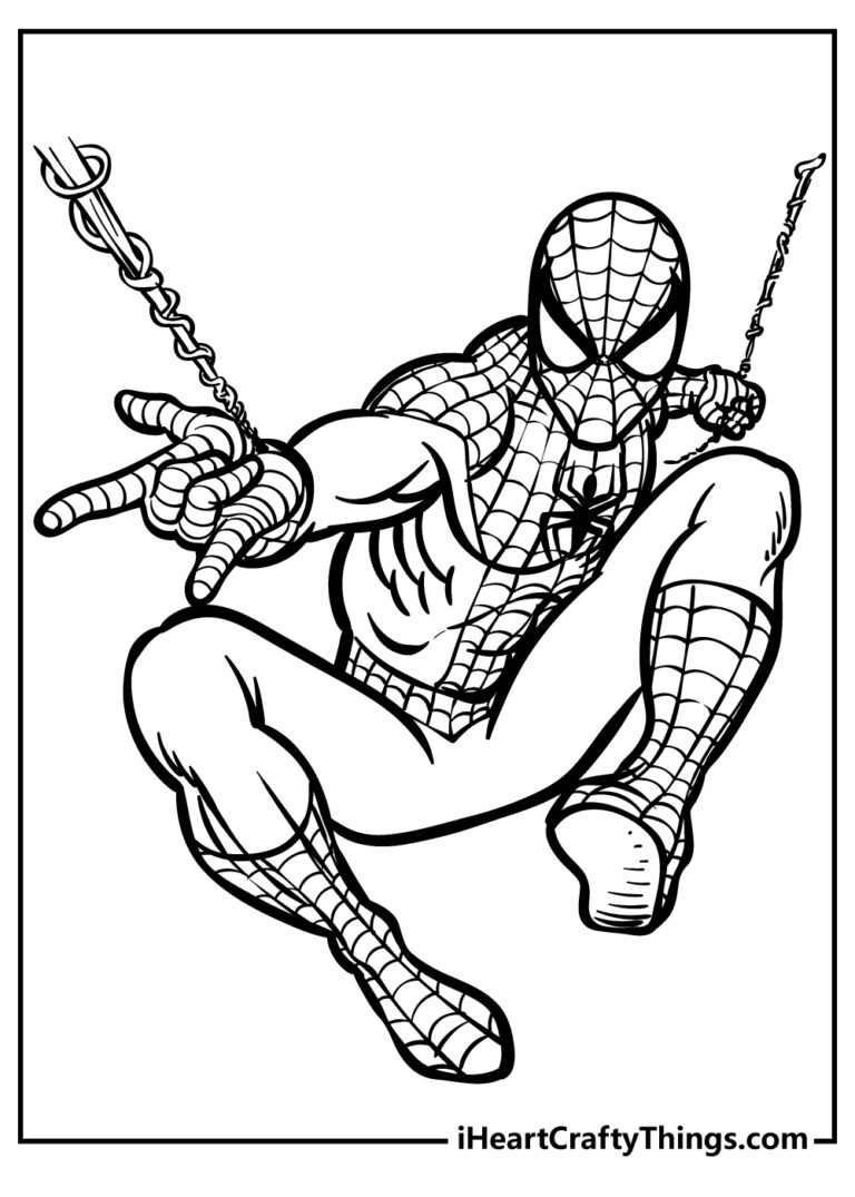 50 Spider Man Coloring Pages For Kids Free PDF Printables 