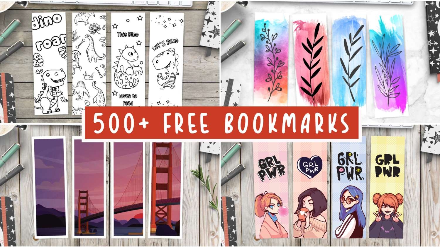 500 Free Printable Bookmarks How To Personalize World Of 