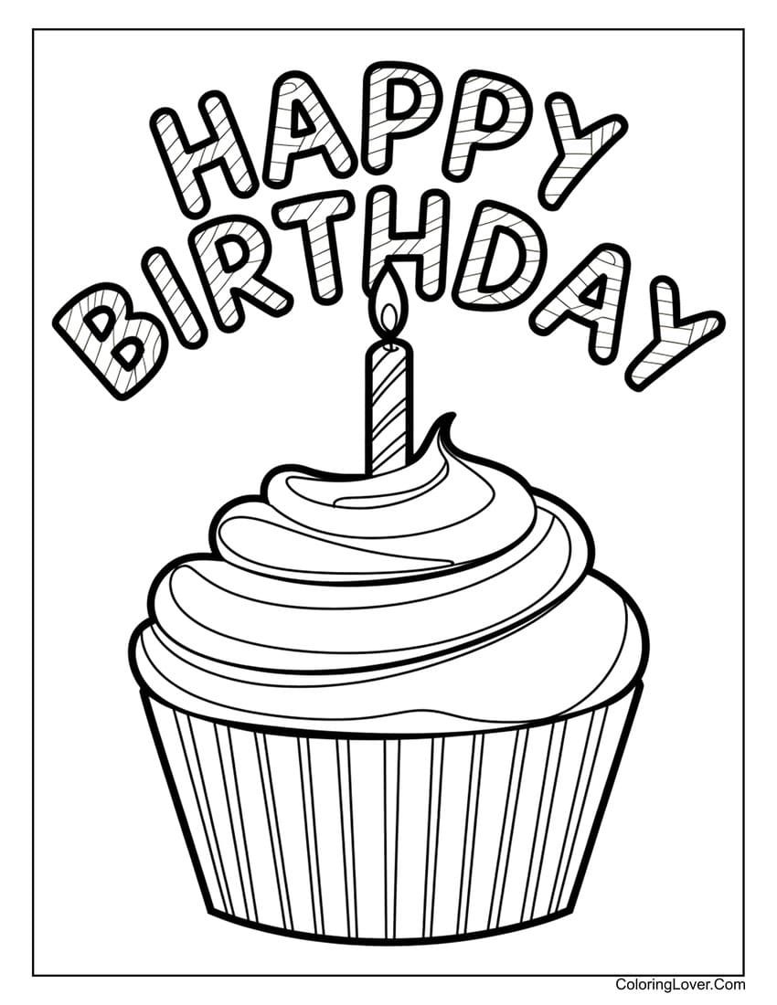 Free Coloring Pages For Birthdays Printable