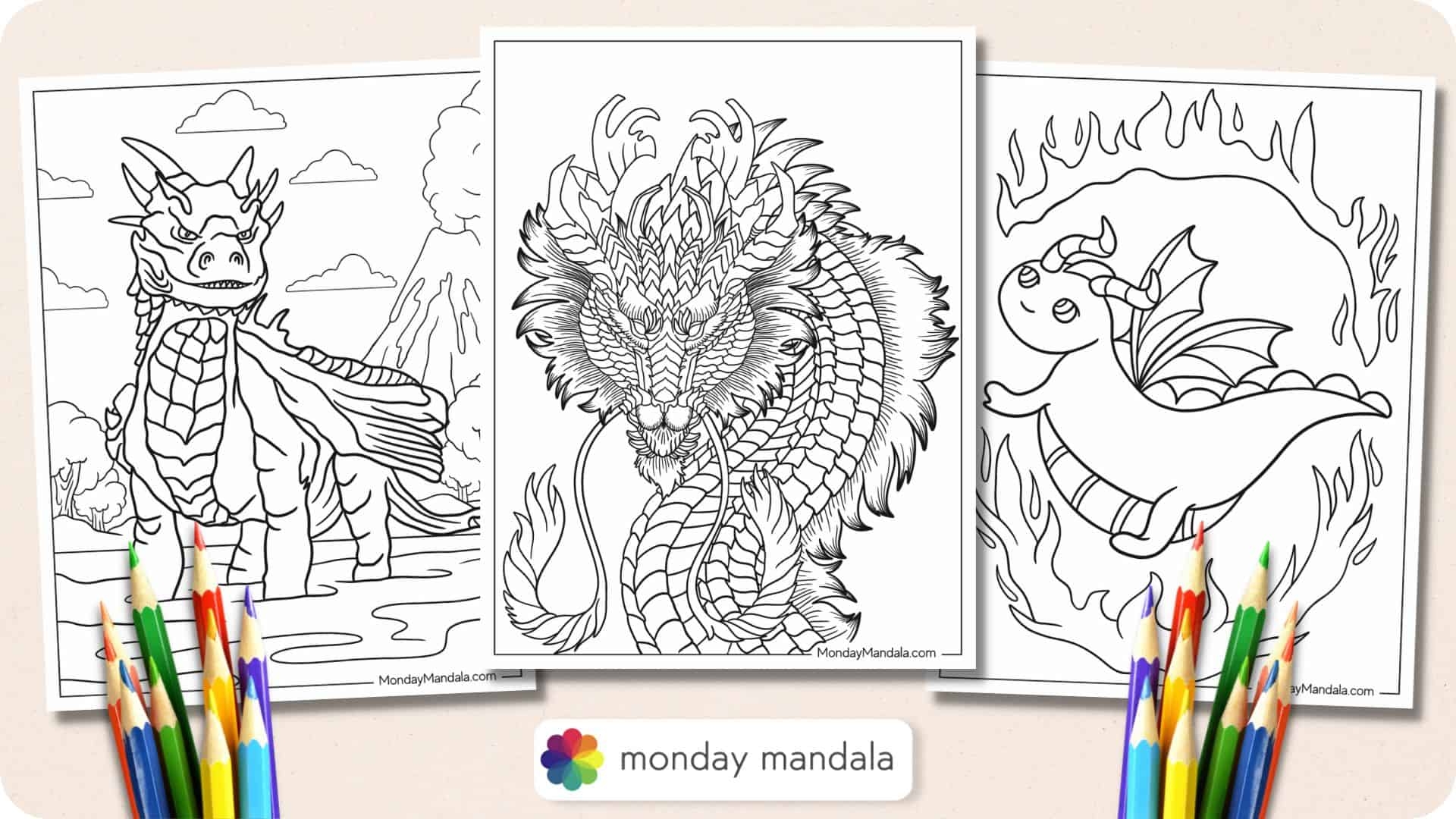 52 Dragon Coloring Pages Free PDF Printables 