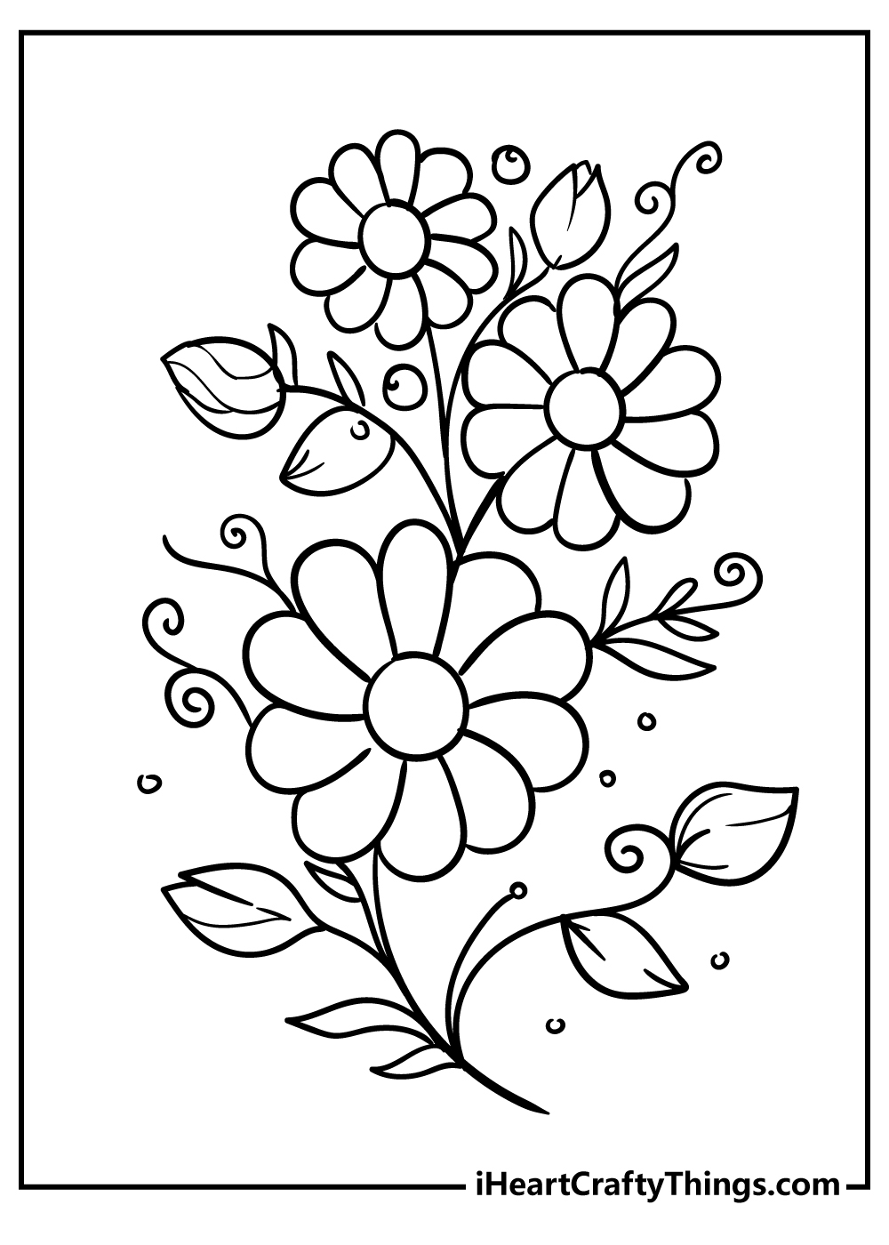 52 Flower Coloring Pages Easy Free Printable PDFs For Kids 