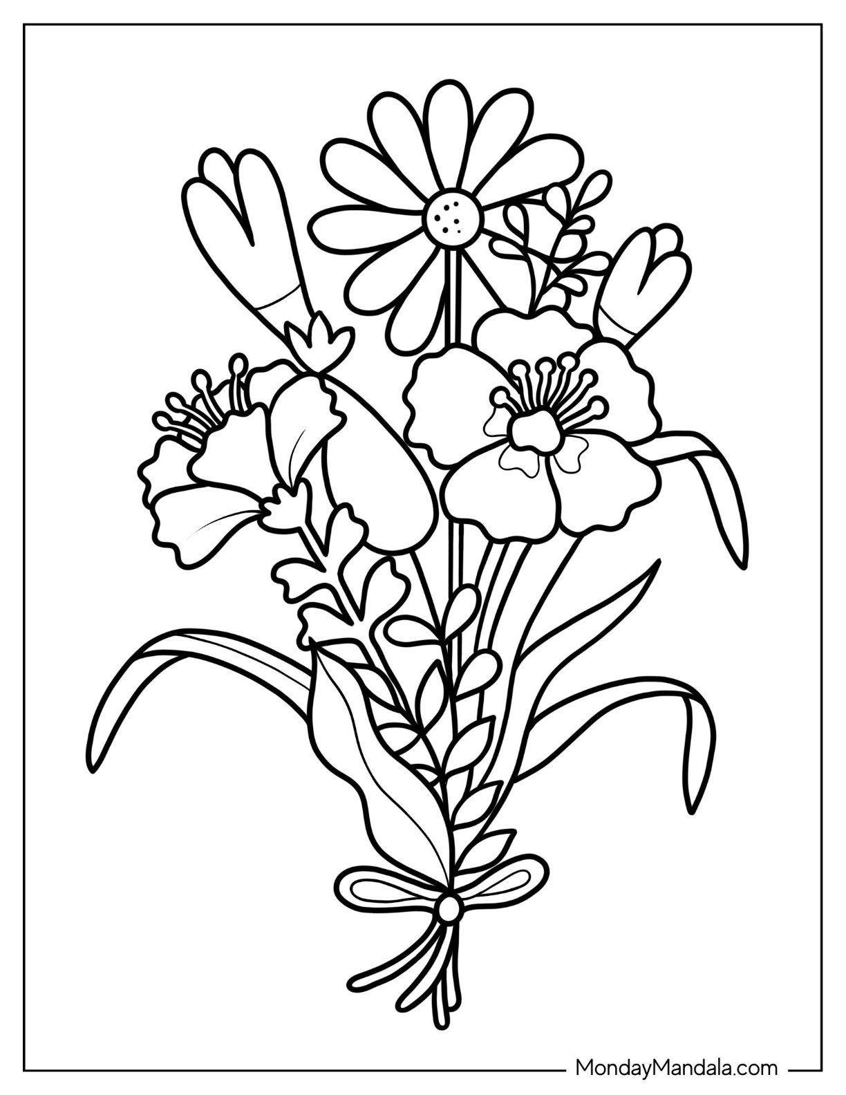 53 Flower Coloring Pages Free PDF Printables 