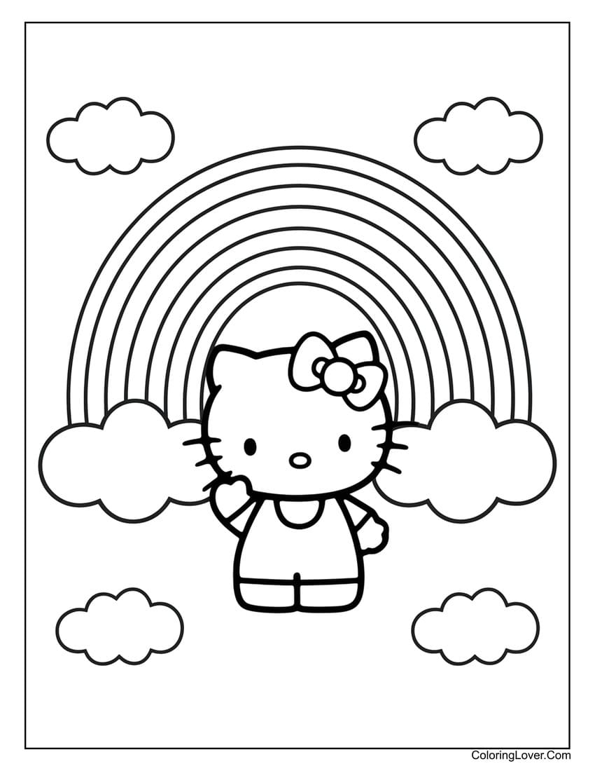 Free Coloring Hello Kitty Printable