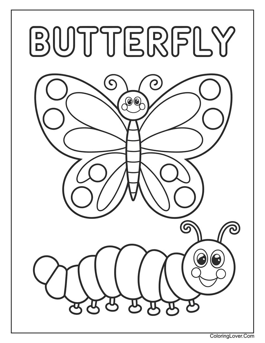 Butterfly Coloring Pages Free Printable