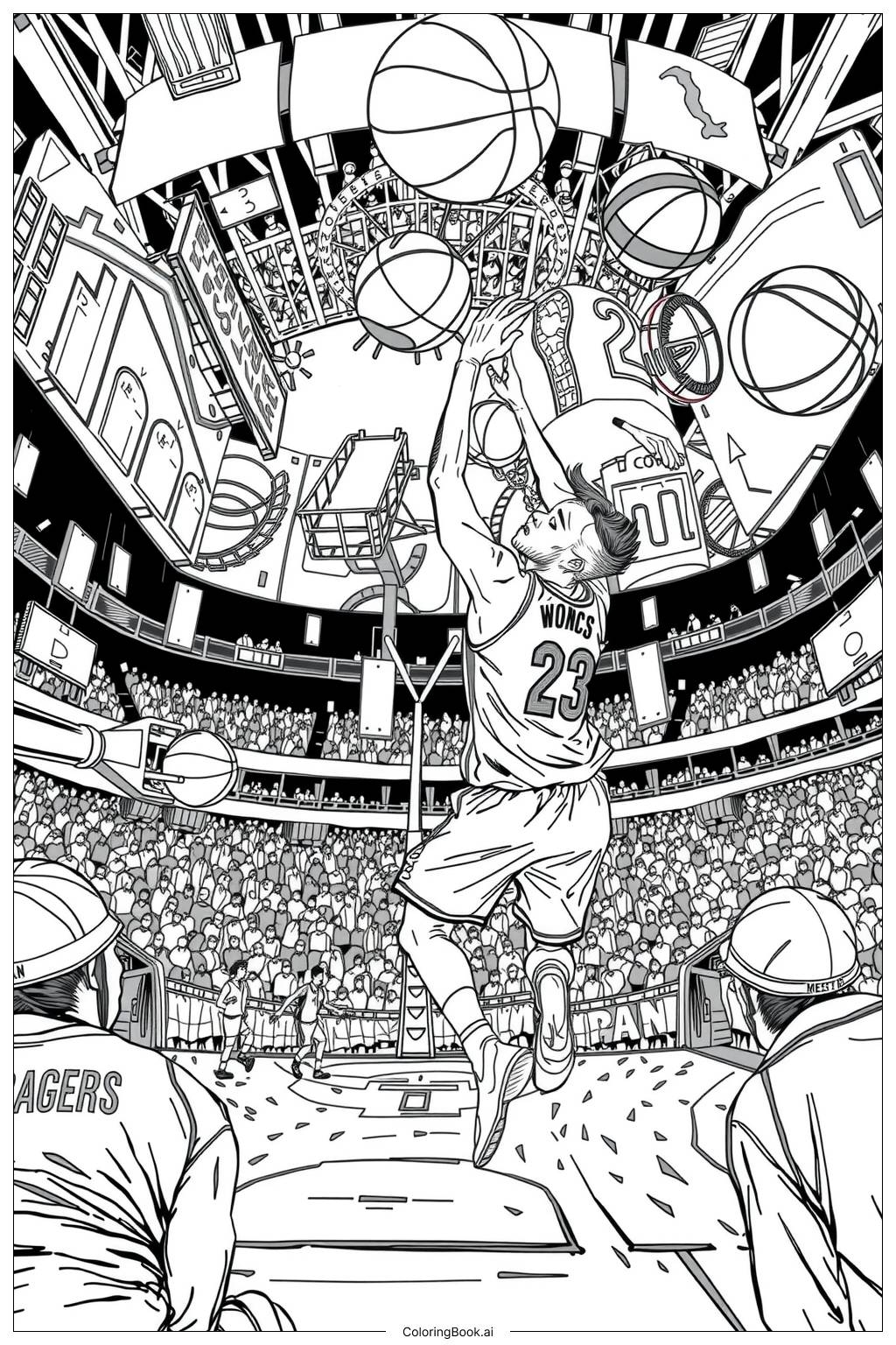 56 Basketball Coloring Pages Free PDF U0026 PNG Printables 
