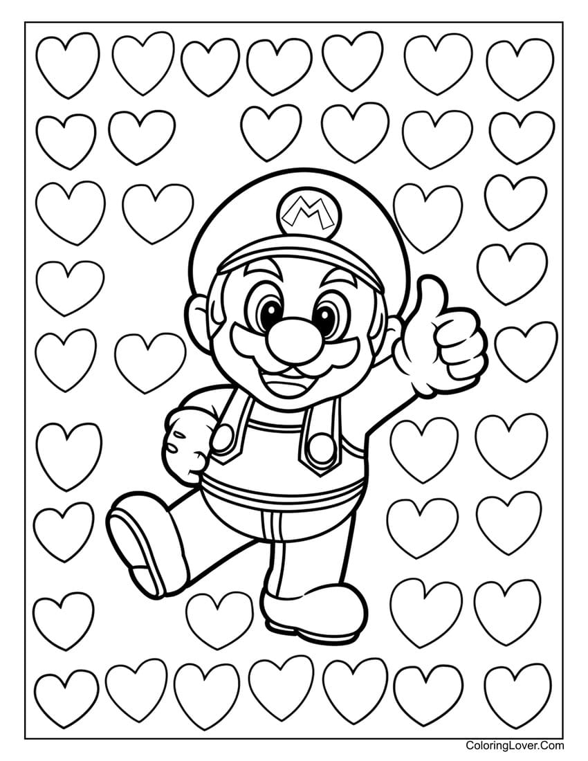 Super Mario Coloring Pages Free Printable
