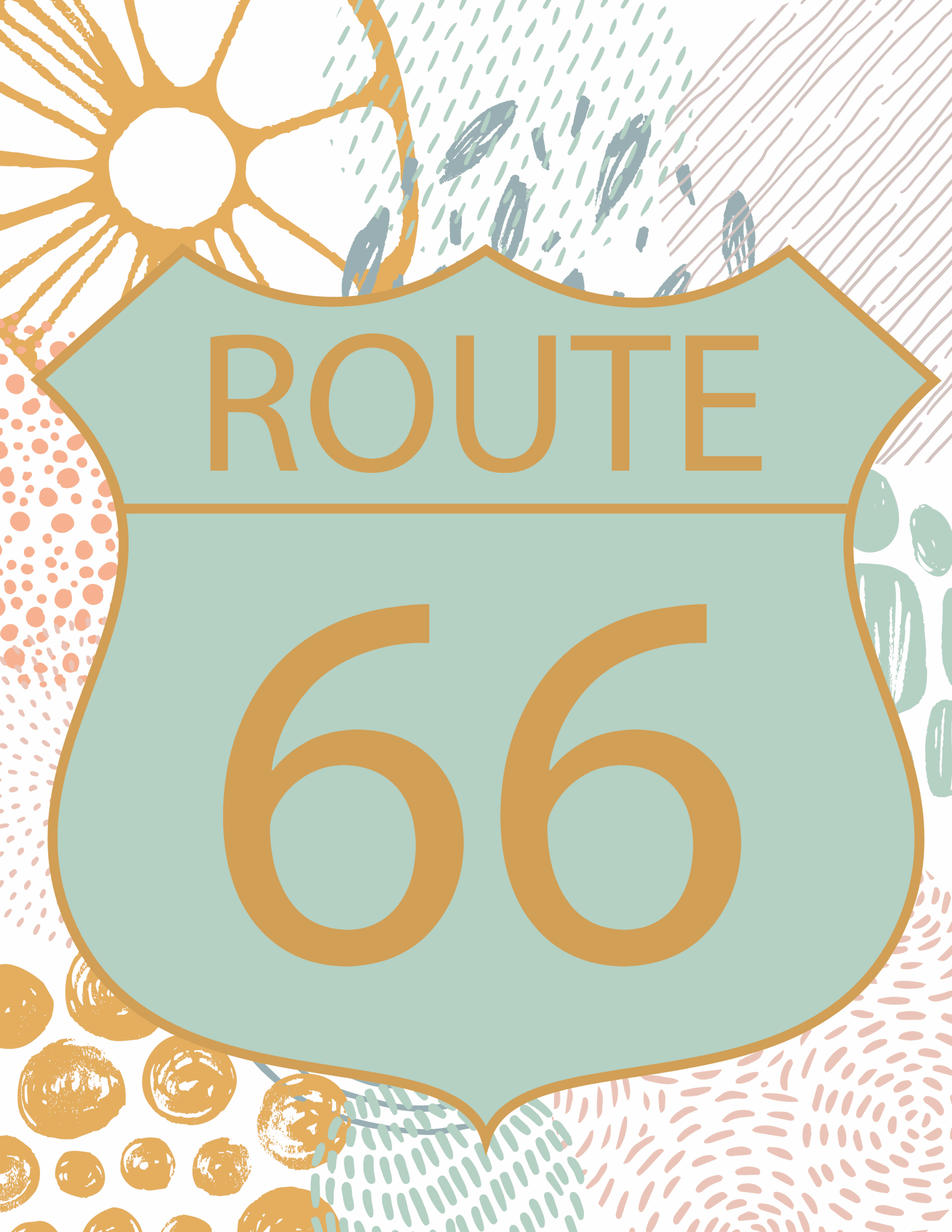 6 FREE Printable Route 66 Travel Wall Art Gallery Prints 