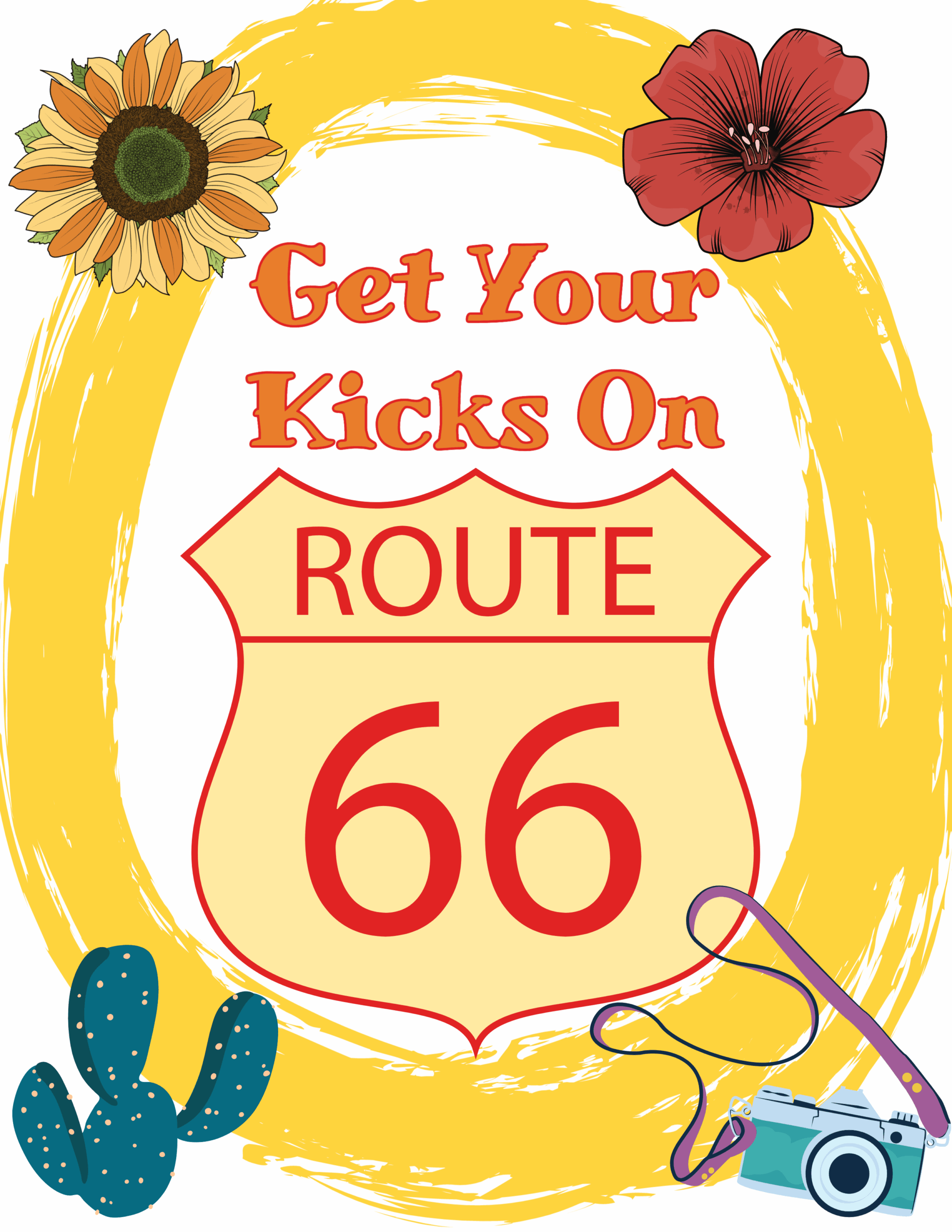 6 FREE Printable Route 66 Travel Wall Art Gallery Prints 