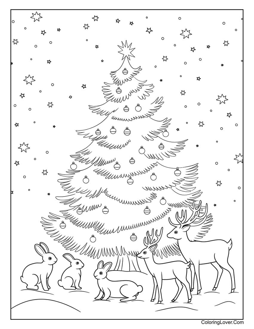 60 Christmas Tree Coloring Pages Free Printables For All Ages 