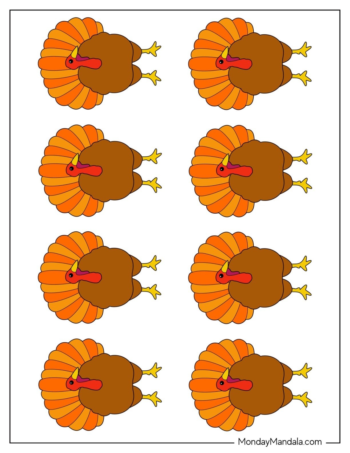 Free Turkey Printable Template