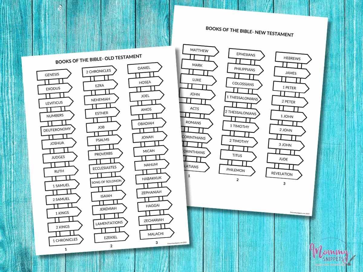 Books Of The Bible Free Printable