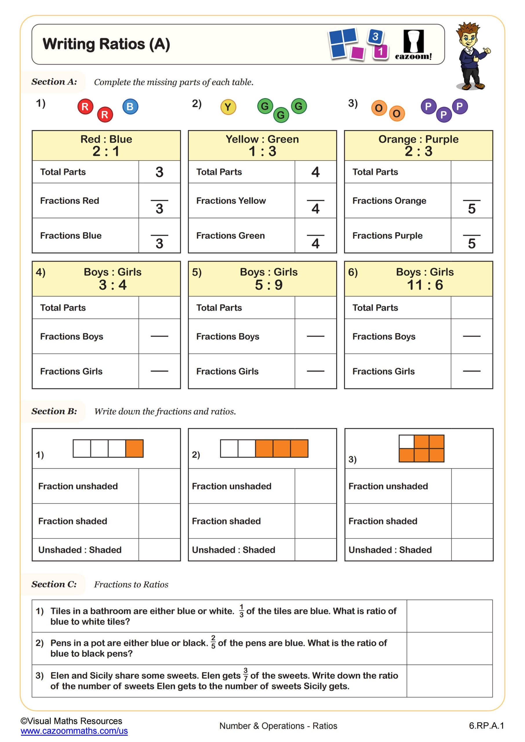 6th Grade Free Printable Worksheets