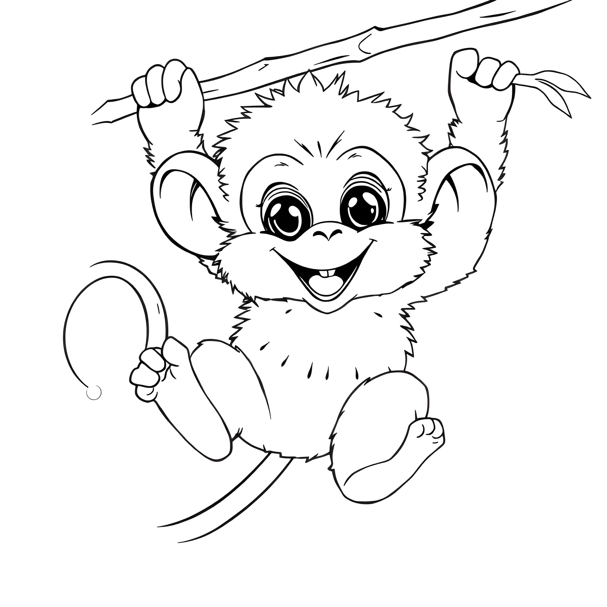 7 Best Baby Monkey Coloring Pages Free Printable PDFs 
