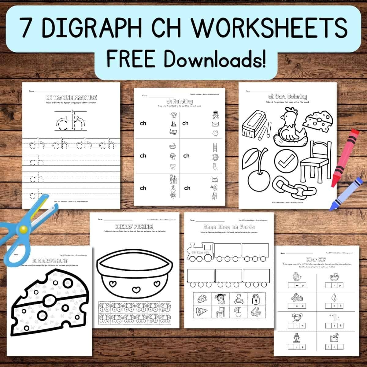 7 FREE CH Worksheets For Digraph Learning Literacy Learn