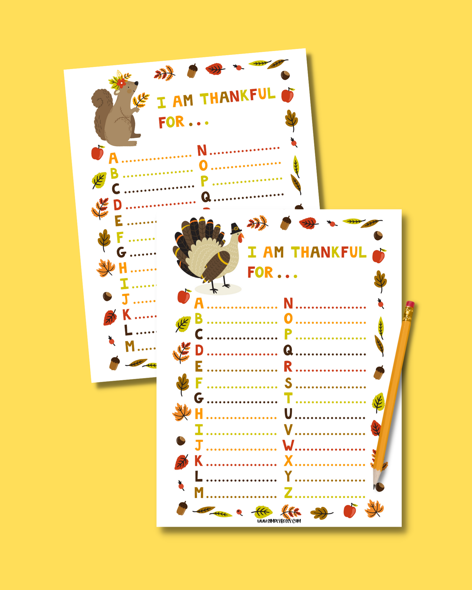 75 Free Thanksgiving Printables Made With HAPPY
