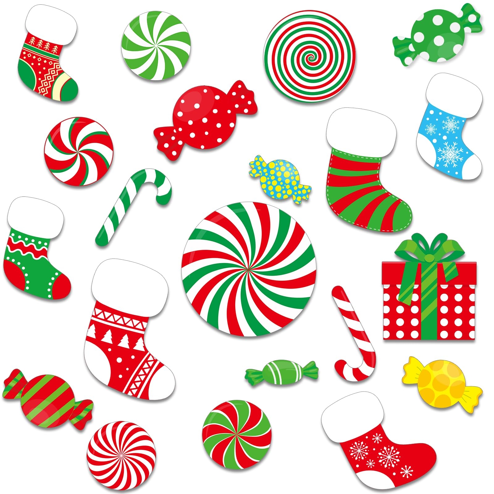 76 Pcs Christmas Cutouts Stocking Cutouts Decorations Candyland Wall Decor Candy Cane Cutout Xmas Candy Party Decor Winter Bulletin Board Cutouts For Classroom Christmas Winter Party Holiday Decor Amazon au Home