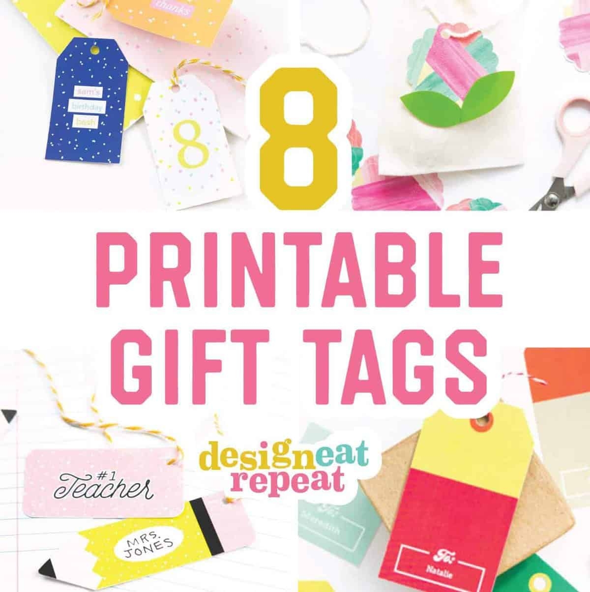 8 Colorful U0026 Free Printable Gift Tags For Any Occasion 