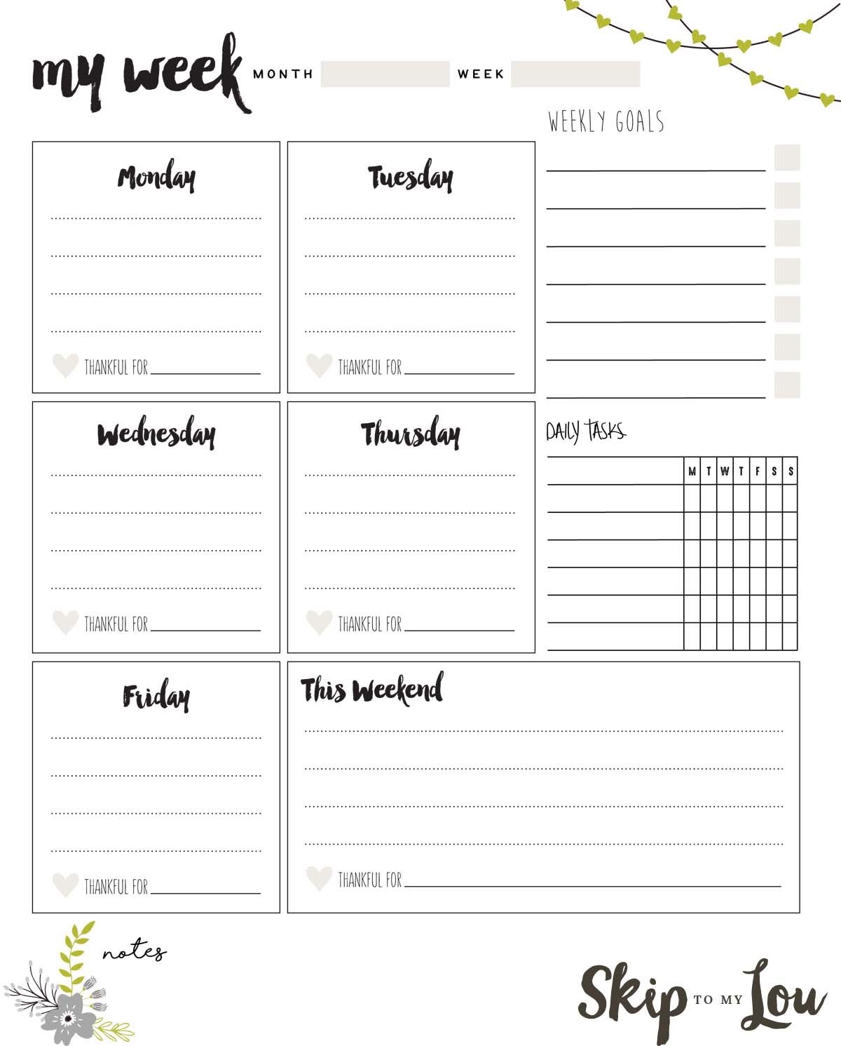 8 Places To Find The Best Free Planner Printables Worksheets Library