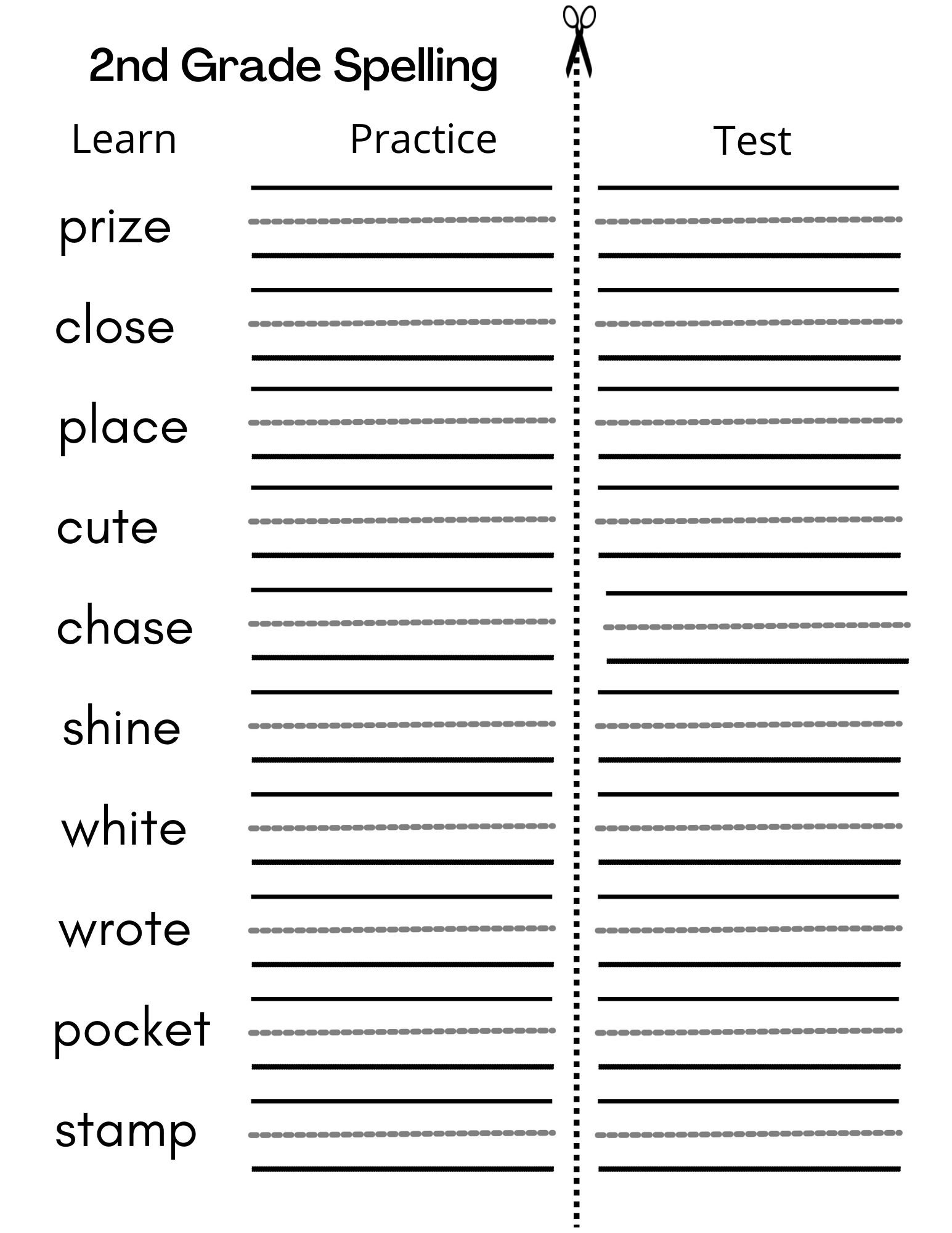 8 Printable Second Grade Writing Spelling Worksheets Spelling 