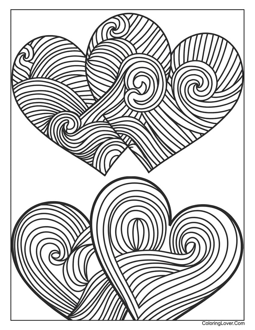 80 Heart Coloring Pages Free Printables For All Ages