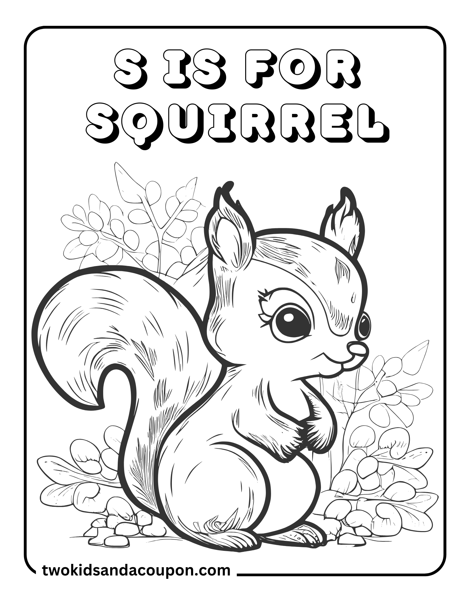 9 Free Printable Squirrel Coloring Pages