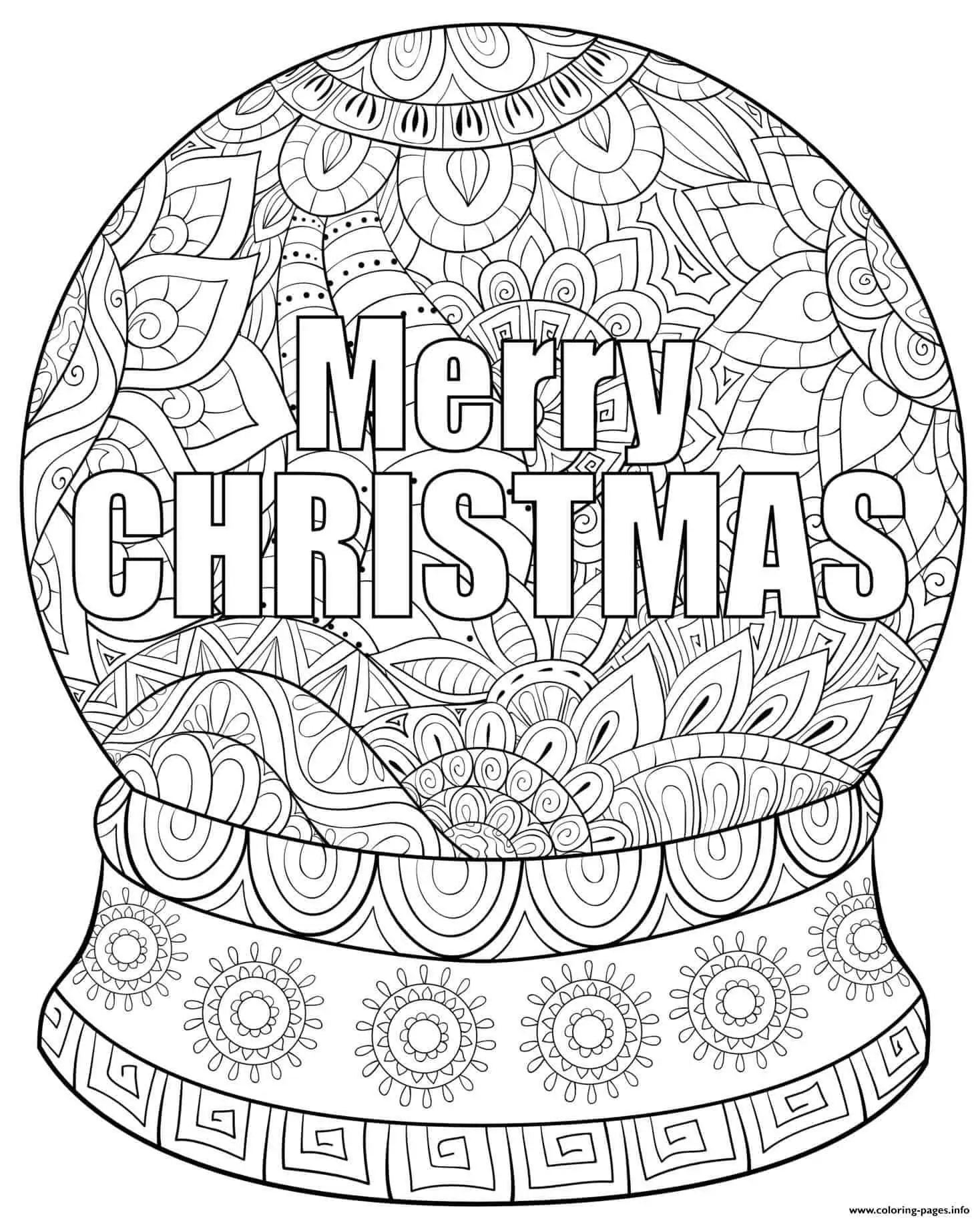 Adult Christmas Coloring Pages Free Printable