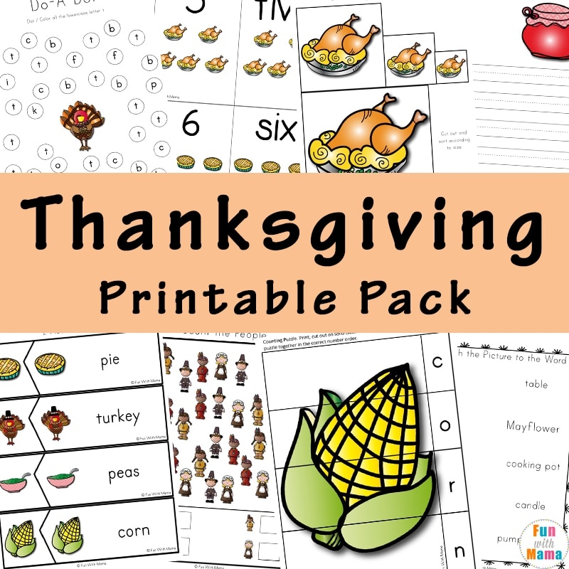 Free Thanksgiving Activity Printables