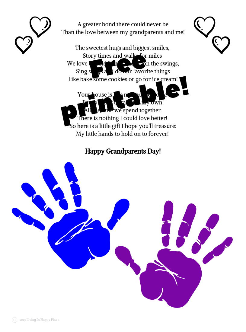 Adorable Fingerprint Poem For Grandparents Day From Kids Free Printable 